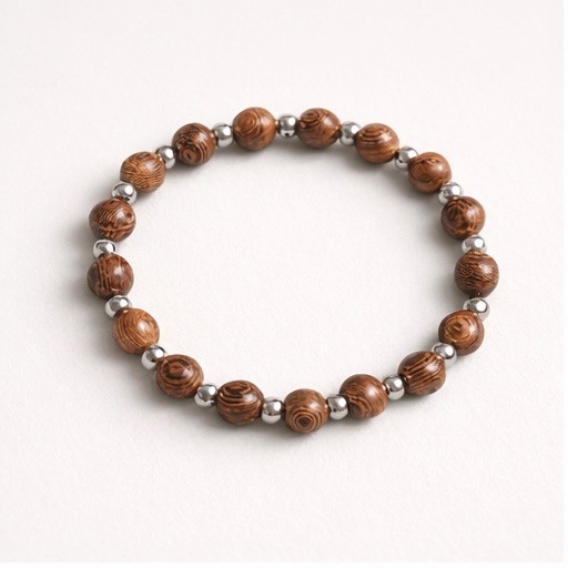 Natural Wood Buddhist Prayer Beads Mala Bracelet Meditation Yoga Stretch Wrist