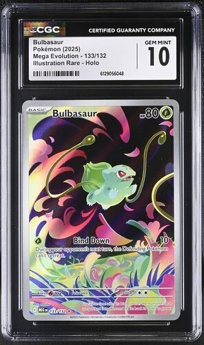 Bulbasaur *CGC 10* Illustration Rare *Mega Evolution* #133 * Pokemon