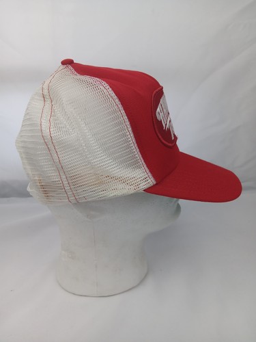 Sombrero de Camionero Vintage Hawaiano Tropic Rojo y Blanco Malla Ajustable Snapback EE. UU. - Imagen 4 de 8