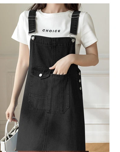 Damen Freizeit Jeansrock Overall Kleid Schürze Straps Latzkleid Geschenk- - Bild 8 von 18