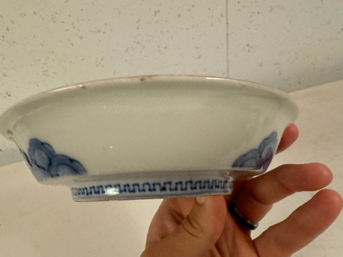 Antique Japanese Signed Porcelain Shallow Dish / Plate w/ Floral Decoration - Picture 10 of 16