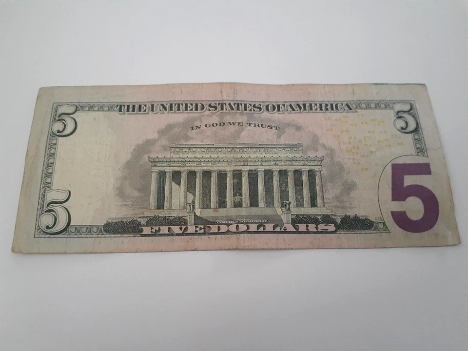 October 27th, 1962 (ME10271962D) 2013 $5 Fancy Serial Number Birthday Note - Image 2 of 2