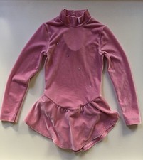 Barbiecore Pink Swarovski ICE FIGURE SKATING DRESS Dance Turtleneck GK Girls SM