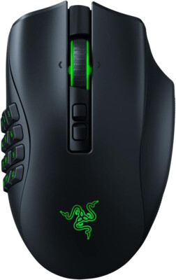 Razer Naga Pro Gaming-Maus Wireless Mouse Schwarz Wireless kabellos 3-Seiten