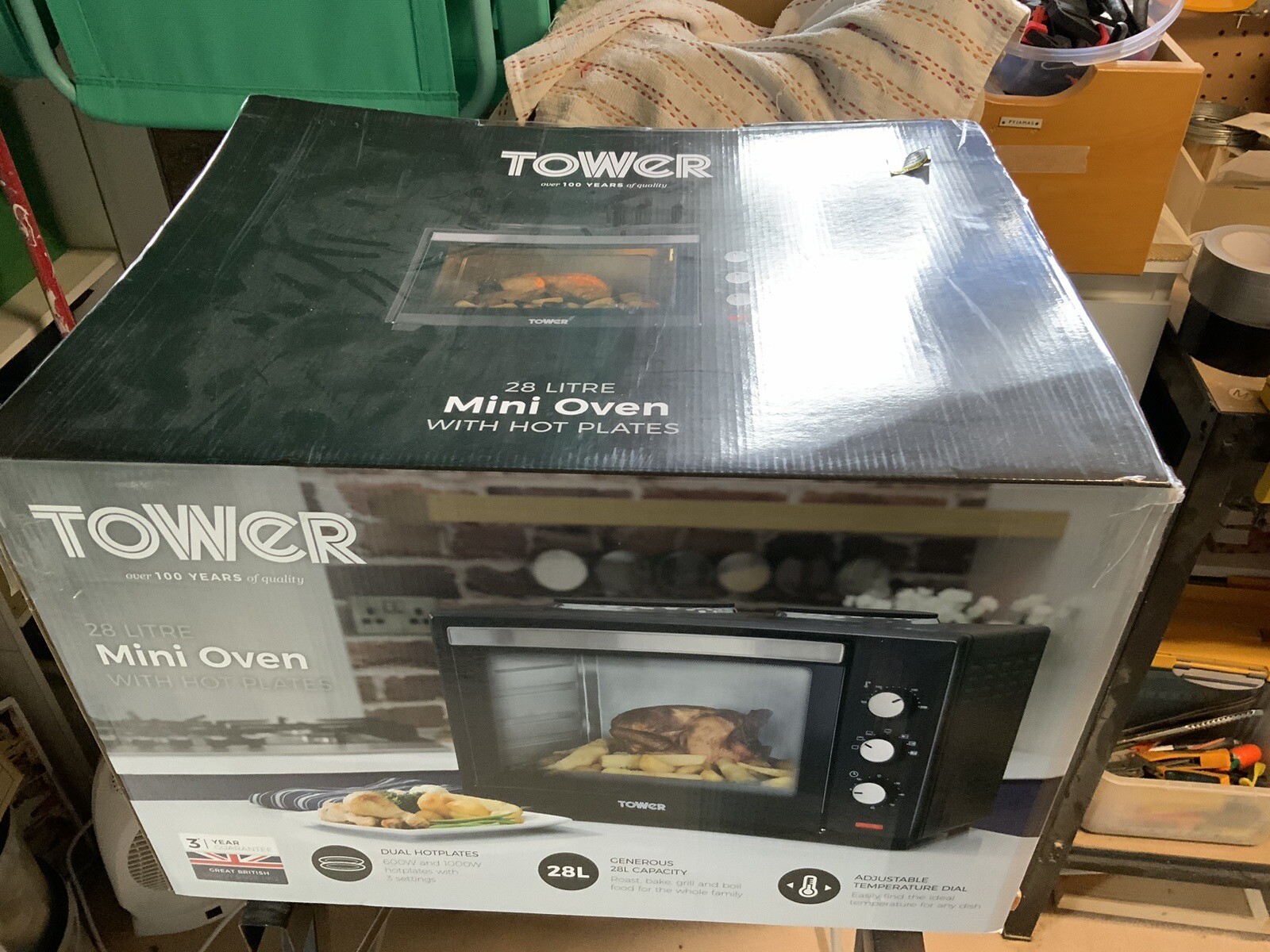 Tower T14013 Mini Oven With Hot Plates eBay