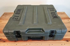 Military Plastic Weather Proof Hard Case 22x21x7 Hinged Lid Hardigg Pelican