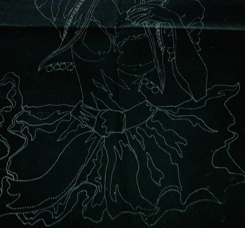Tri-Chem 8831 Black Velvet GYPSY DANCER Ready to Paint Liquid Embroidery 24 X 36 - Picture 4 of 6