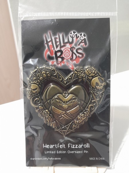 Heart Frame oversized enamel Pin Fizzarolli Helluva boss vivziepop