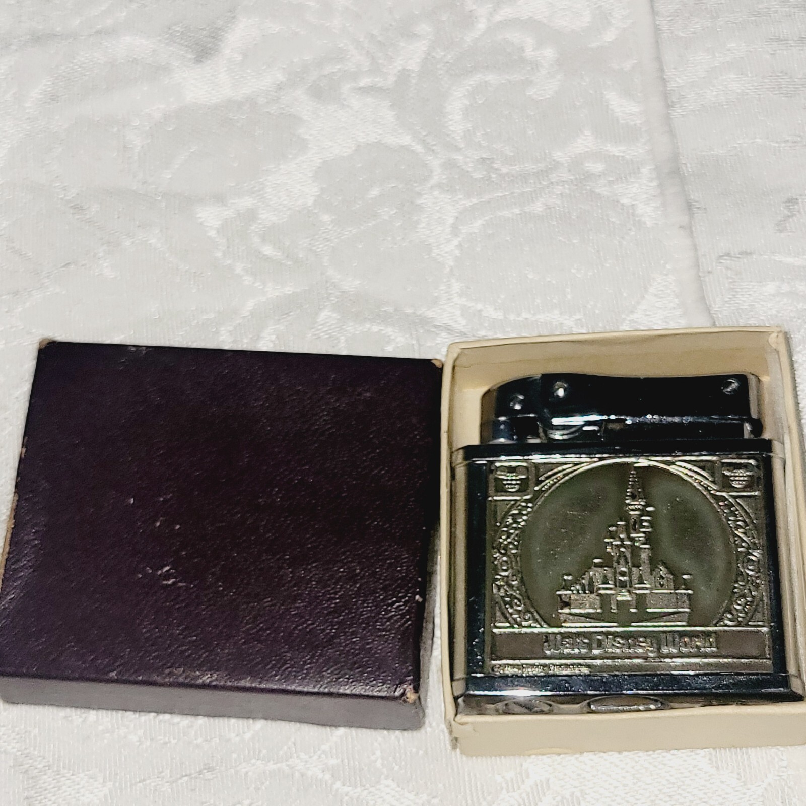 Vintage Walt Disney World Castle Mickey Globe Logo Refillable Windproof Lighter