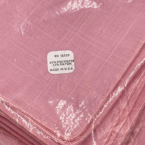 Vintage 70s SUNGLO Pink Tablecloth and 4-Napkins Set 52"x70" Rectangle NEW - Picture 5 of 5
