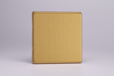 Varilight Flat Screwless Brushed Brass Light Switches, Plug Sockets, TV Sockets