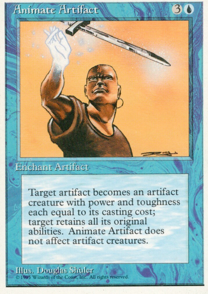 1X ANIMATE ARTIFACT BLUE 4TH FOURTH EDITION MTG MAGIC MP X1 (yourdeckbuilder)