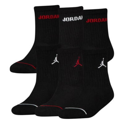 NIKE AIR JORDAN 3 PAAR CREW-SOCKEN SPORTSOCKEN GRÖSSEN 5 INF - 4 JUNIOR ALTER 3-10