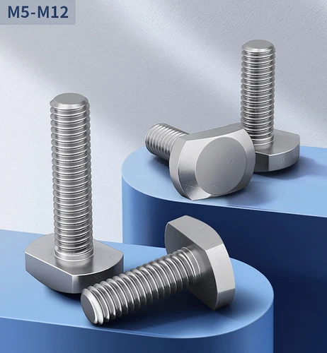 T Bolts M5 M6 M8 M10 M12 Square Hammer Head Screws 304 A2 Stanless Steel GB37 - Picture 2 of 8