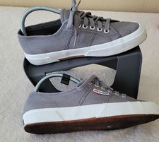 Superga 2750 COTU Classic Sneaker Grey Textile Womens Size 8 W. S000010.