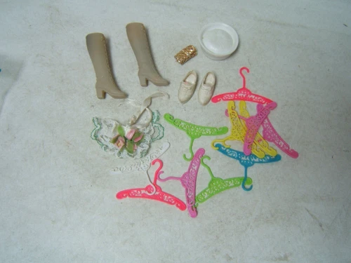 Barbie Vintage Accessories 60s Hangers Boots Shoes Sailor Hat Purse Bonnet