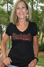 Bearcats rhinestone glitter  shirt XS S M L XL XXL 1X 2X 3X 4X 5X 