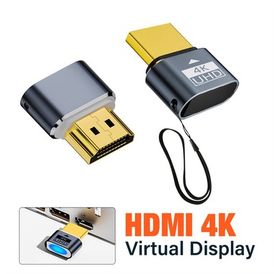 4K HDMI Dummy Plug Virtual Monitor Emulator Headless Display Adapter Connector