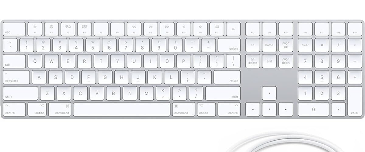 Apple Magic Numeric Keyboard and Magic Mouse Combo Lightning Cable