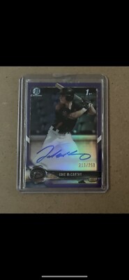 2018 Bowman Chrome Baseball Jake McCarthy Autogramm /250 neuwertig