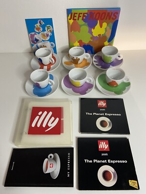 Set De 6 Tasses à Espresso Illy Collection Jeff Koons 2001 - Porcelaine, Boîte D'origine - Neuf
