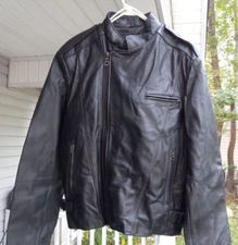 Vintage Wilson's Open Road Black Leather Jacket Removable Thinsulate Liner S 40