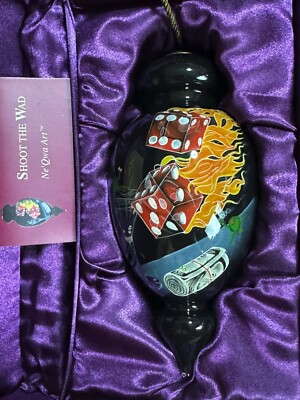 Ne 'Qwa Art SHOOT THE WAD Dice Gambling Artist Michael Goddard Ornament NEW