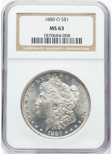 1880-O MORGAN DOLLAR NGC MS63