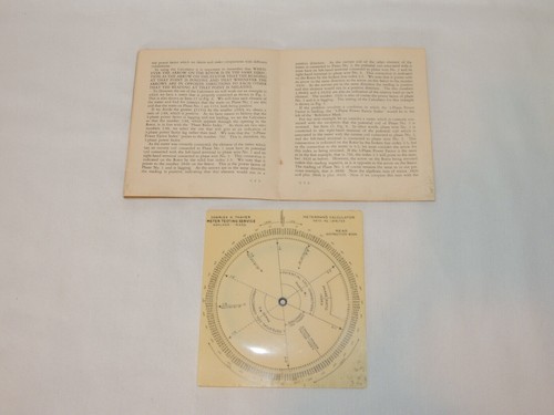 Vintage Charles H Thayer Testing ~ Meterman's Dial Calculator w/ Instructions - Picture 7 of 9