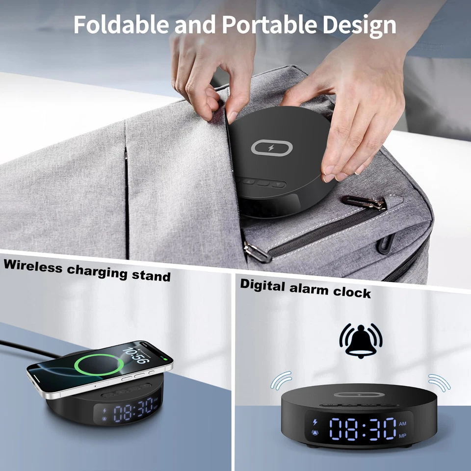 Alarm Clock Wireless Charger Dock For iPhone 16 15 Samsung Z Flip7 Z Fold7 S25+ - Image 4 of 4