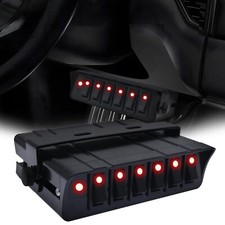 6 Gang Rocker Switch Box Rocker Toggle Switch Panel Box SPST 12V Switch Box 4...
