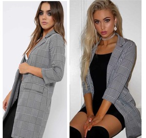 dog tooth check coat