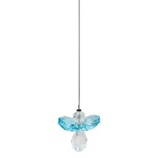 Schutzengel aus Glaskristall Aquamarin Glück...