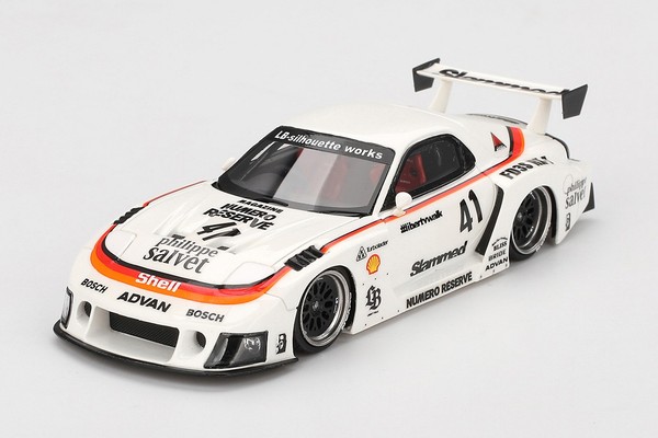 TrueScale Miniatures TSMV0020 1:43 Mazda RX-7 Lb-Super Silhouette #41 Weiß-image