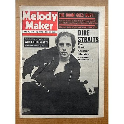 DIRE STRAITS 1979 MELODY MAKER COVER POSTER SIZED original Melody Maker cover fr