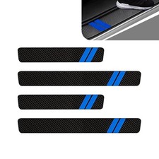 Bawkars 4 PCS Door Sill Protector, Car Door Sill Guard Decoration Strip, 15.7...