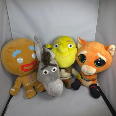 2010 Shrek Forever After - Komplettsatz - Big Headz Plüschtiere Gingy Puss