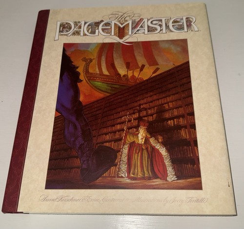 Vintage 1994 PAGEMASTER Movie Sichel Varsity Jacket L + Signed Book Kirschner - Bild 5 von 6