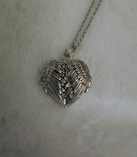 Angel Wings Love Locket Sterling Silver Vtg