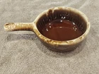 McCoy 7050 Pottery Brown Drip Glaze Soup Bowl Handle