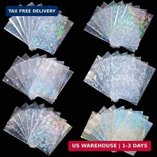 300 Pcs Kpop Photocard Sleeves Laser Flashing Holographic Card Sleeves Trading C