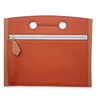 HERMES Colormatic Birkin 25 External Accessory Compartment Swift Gold Cuivre