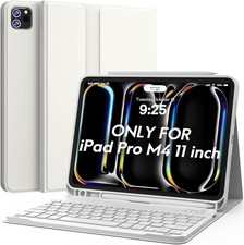 CHESONA Keyboard Case for iPad Pro 11 inch M4-2024/M5-2025 WHITE