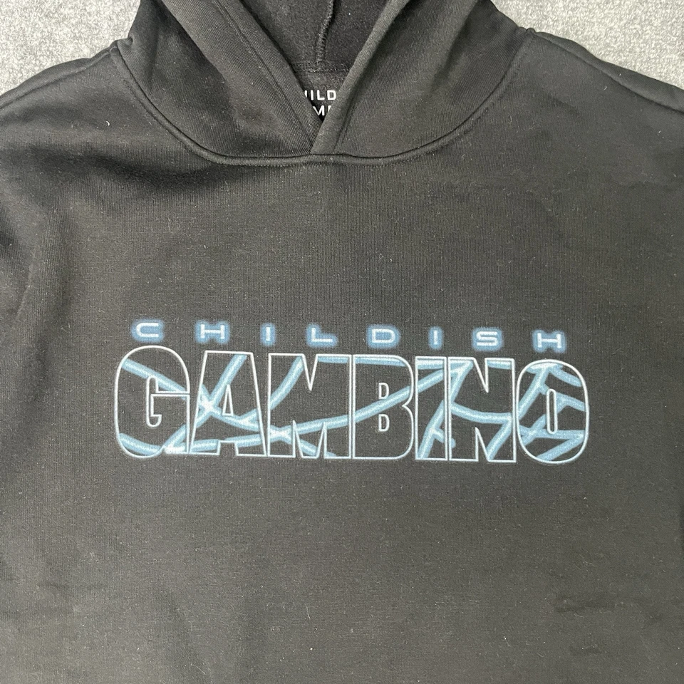 RARO Childish Gambino The New World Tour Hoodie Masculino Grande Merch Preto Concerto - Imagem 2 de 4