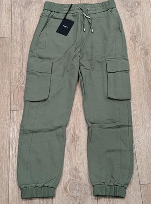 $1090 Mens BALMAIN Logo Print Cargo Pants Green Medium | eBay