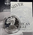 1998-P Proof American Silver Eagle 1 oz .999 Silver Coin w/ Original Box & COA