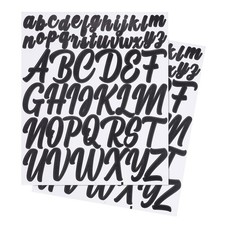 Vinyl Letter Stickers 10 Sheets 1 Inch 2 Inch Alphabet Sticker Decals Black
