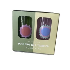 SunnyLife Poolside Set of 4 Tall Tumblers