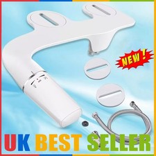 Bidet Toilet Seat Attachment Self Cleaning Dual Nozzle Bathroom Water Spray UK