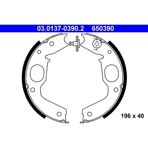 ATE Bremsbacken Satz 196Mm Handbremse Passend FüR Mitsubishi Pajero |-image